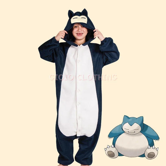 Kids Children Anime Kabi Beast Conjoined Parent-child Costume Halloween Cosplay Cartoon Character Pajamas Home Clothing