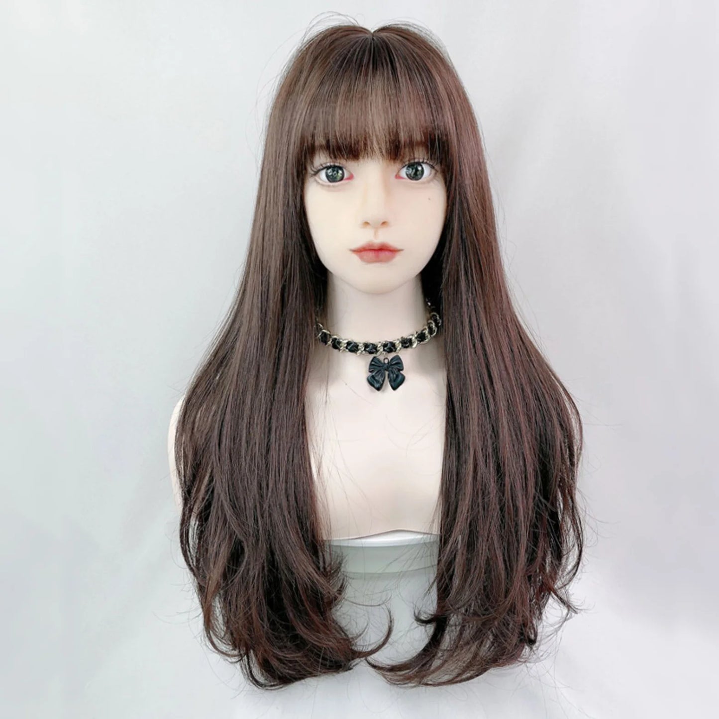 Cos Wig Full-Head Women's Long Hair Lolita Black Straight Micro Curly Big Wave Full Top Girl